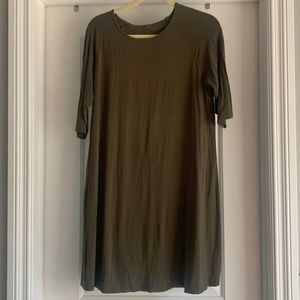 Olive green tunic dress